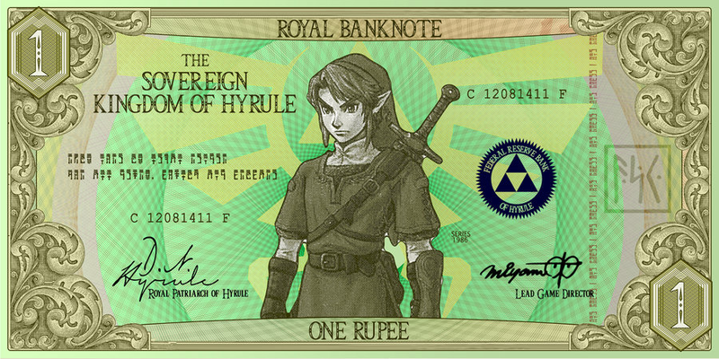 Illustration for article titled Kingdom Of Hyrule Decommissions Actual Rupees, Switches To Paper Curency